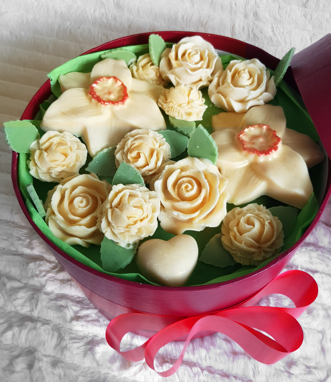 Floral Symphony | Large White Chocolate Flower Box